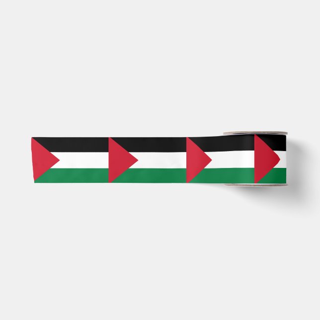 Ruban En Satin officiellement le drapeau de l'État de Palestine (Devant)