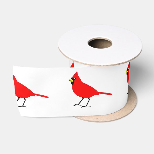 Ruban En Satin Oiseau cardinal rouge Thunder_Cove (Bobine)