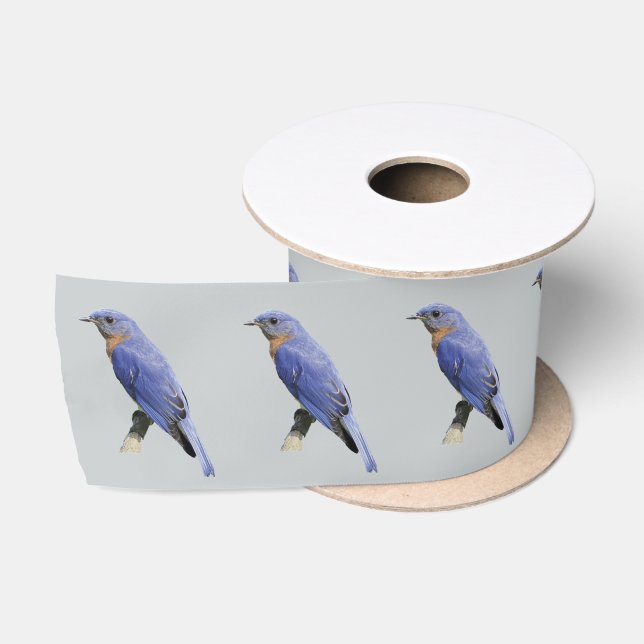 Ruban En Satin Oiseaux bleus (Bobine)
