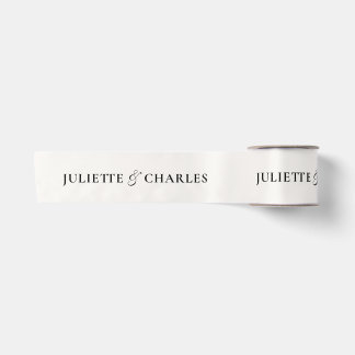 Ruban En Satin Old Money Black & White | Wedding Satin Ribbon