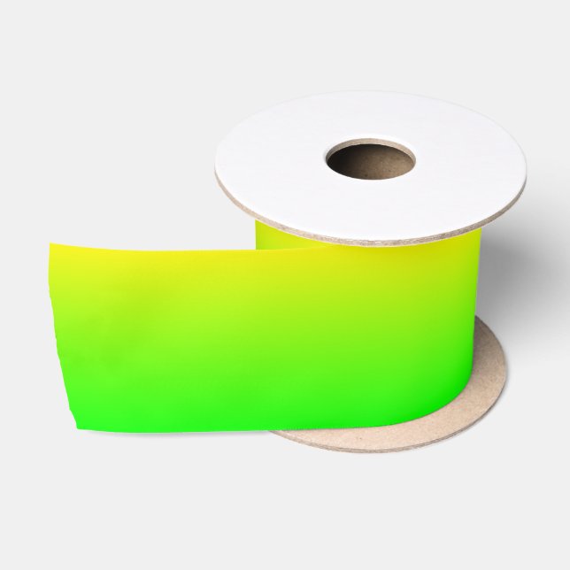 Ruban En Satin Ombre Lime Personnalisée (Bobine)