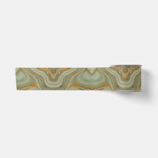 Ruban En Satin Onyx Vert Sauge Avec Or