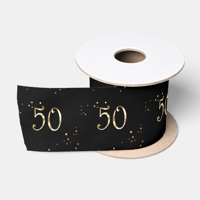 Ruban En Satin Or et noir, autriche, 50 (Bobine)