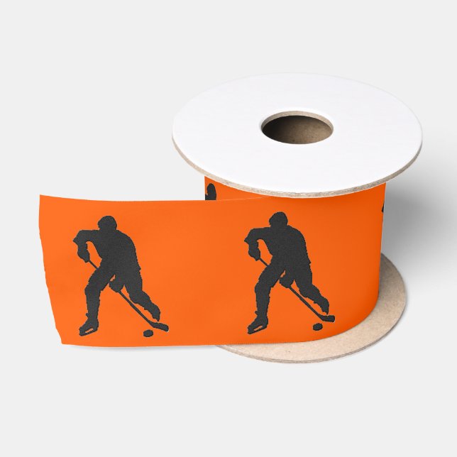 Ruban En Satin Orange de hockey (Bobine)