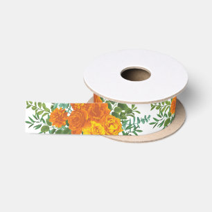 Ruban En Satin Orange Rose Mariage Élégant Belle