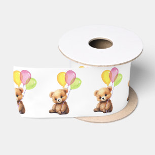 Ruban En Satin Ours En Teddy Avec Ballons