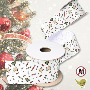Ruban En Satin Paillettes festives pour biscuits de Noël