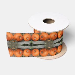 Ruban En Satin Paire Citrouille d'automne Abstrait