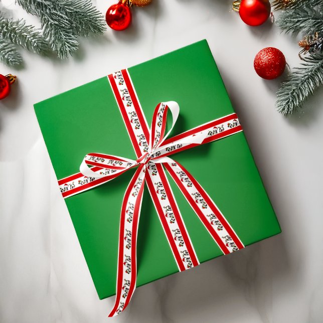 Ruban En Satin Pandas de Noël (Créateur téléchargé)