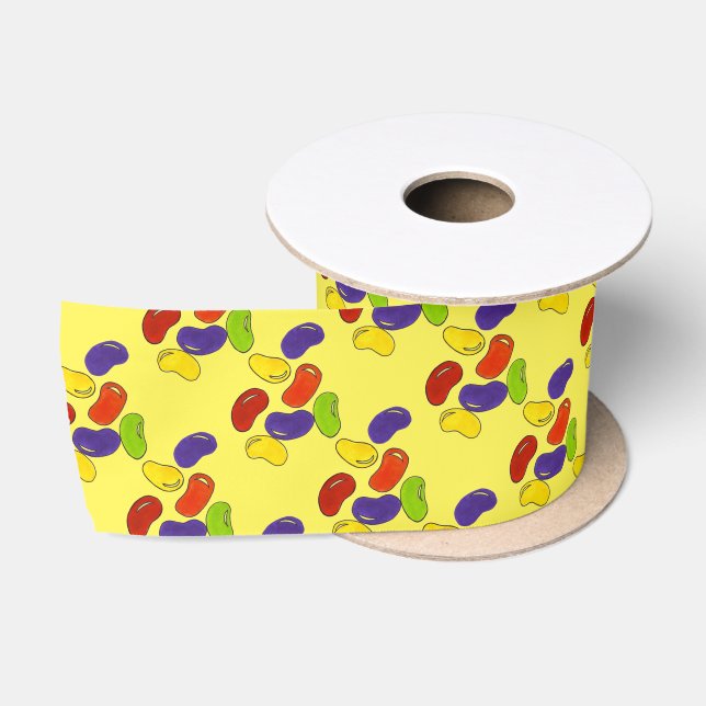 Ruban En Satin Panier de Pâques Jaune Jelly Bean Candies (Bobine)