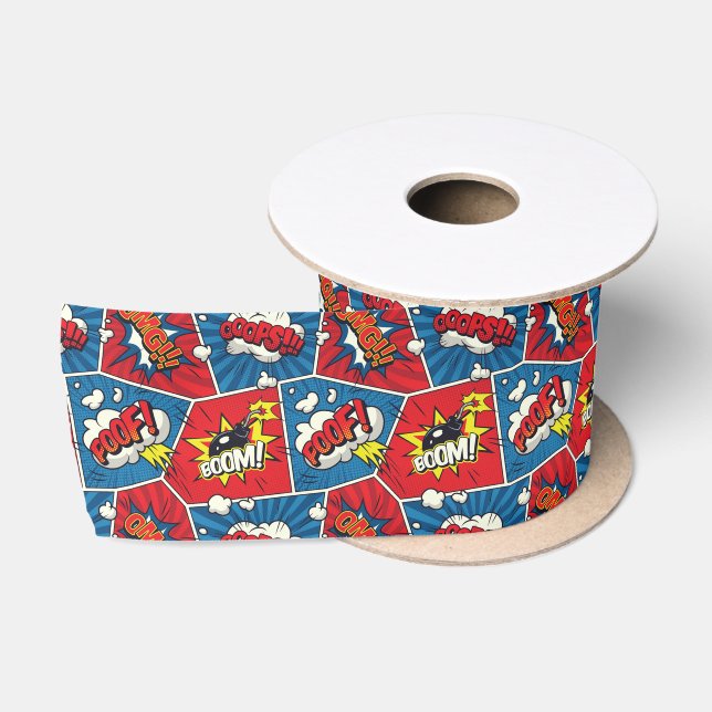 Ruban En Satin Panneaux de bandes dessinées Pop Art (Bobine)