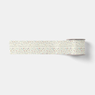 Ruban En Satin papier d'emballage floral pastel.