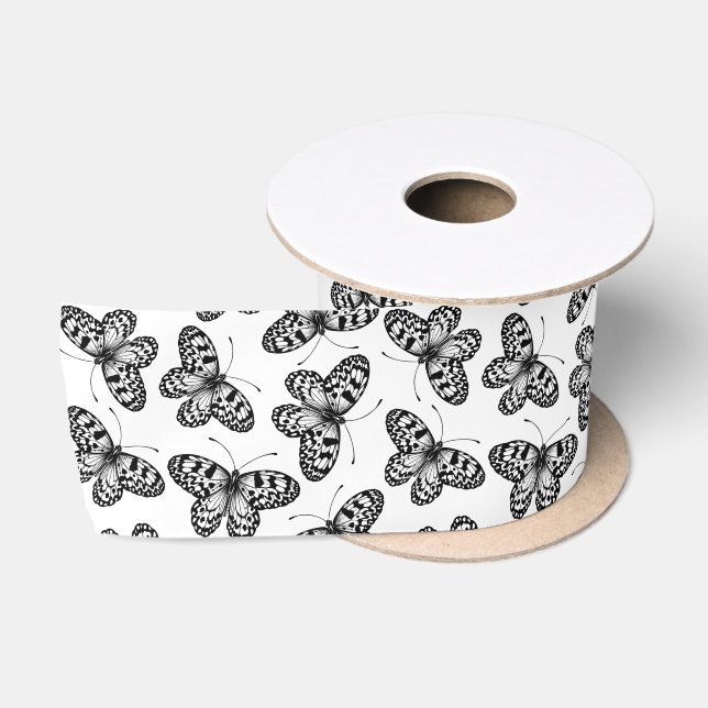 Ruban En Satin Papier papillon motif ruban satin (Bobine)