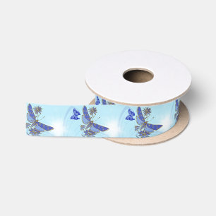 Ruban En Satin Papillon Bleu