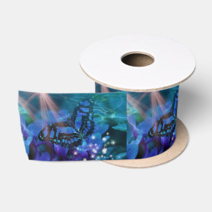 Ruban En Satin Papillon bleu magique