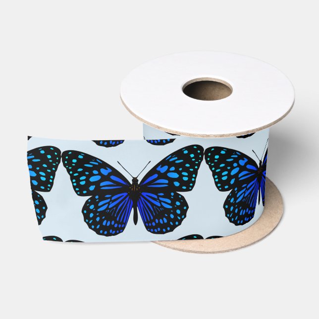 Ruban En Satin Papillon bleu Thunder_Cove (Bobine)