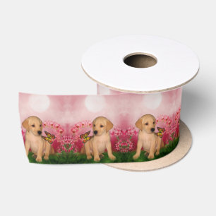 Ruban En Satin Papillon de marionnette du Labrador Chien Art