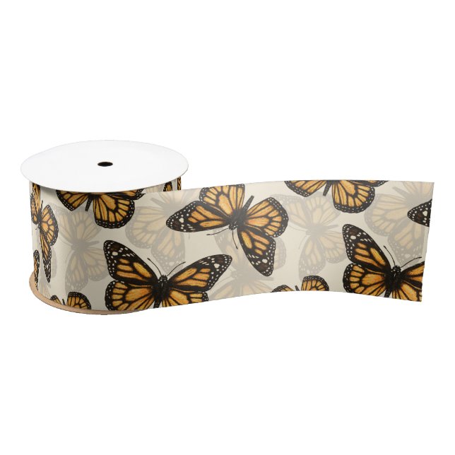 Ruban En Satin Papillon monarque (Bobine)