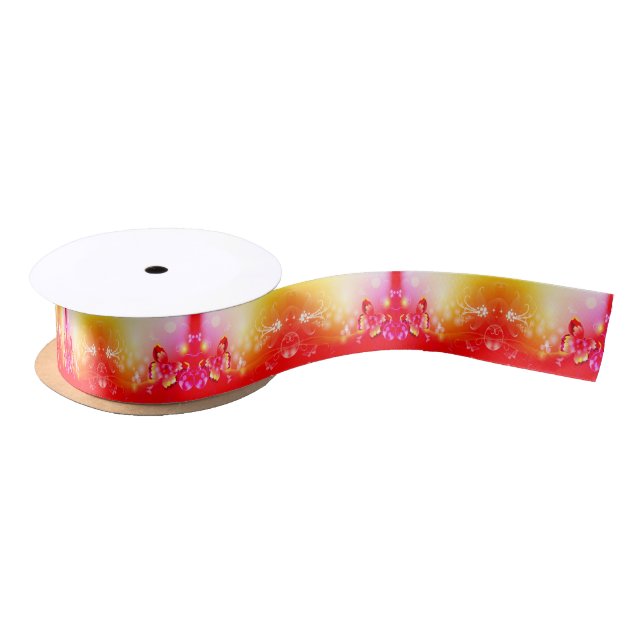 Ruban En Satin Papillon rouge (Bobine)