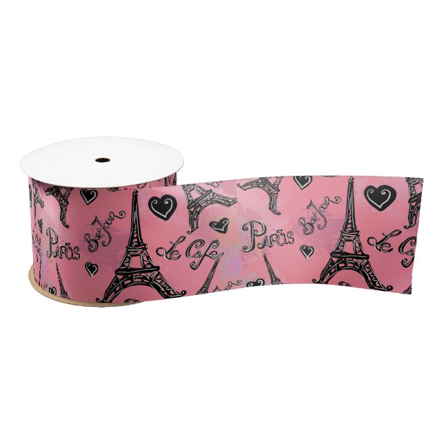 RUBAN EN SATIN PARIS (Bobine)