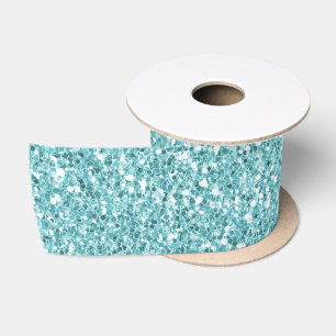 Ruban En Satin Parties scintillant Aqua Glitz    
