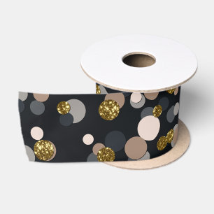 Ruban En Satin Parties scintillant Confetti Peach, Maple, Grey an