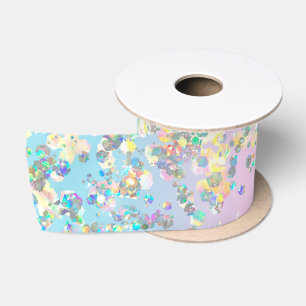 Ruban En Satin Parties scintillant holographique Unicorn