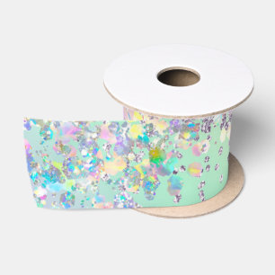 Ruban En Satin Parties scintillant holographique Unicorn