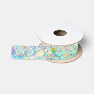 Ruban En Satin Parties scintillant holographique Unicorn