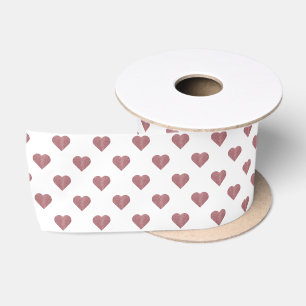 Ruban En Satin Parties scintillant Rose Gold Coeurs Arrière - pla
