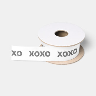 Ruban En Satin Parties scintillant XOXO Silver