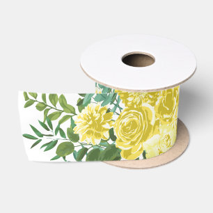 Ruban En Satin Pastel clair Peony et Rose Floral Mariage