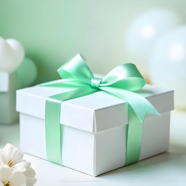 Ruban En Satin Pastel Mint Green #B2EBBB (Pastel Mint Green #B2EBBB Satin Ribbon. Ai gen.)