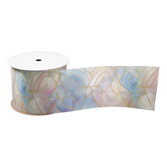 Ruban En Satin Pastel Pink Blue (Bobine)
