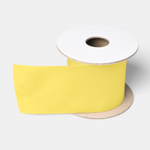 Ruban En Satin Pastel Printemps Golden Jaune couleur uni