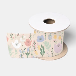 Ruban En Satin Pastel Tulip Design