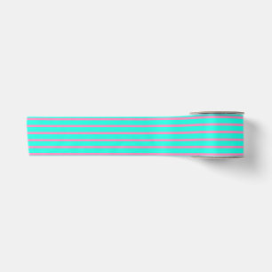 Ruban En Satin Pastel Turquoise Bleu Vert Et Rose