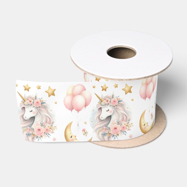 Ruban En Satin Pastel Unicorn (Bobine)