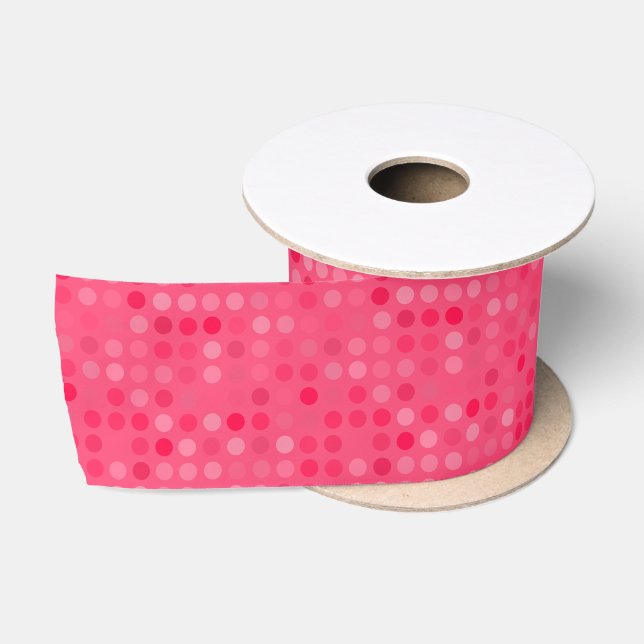 Ruban En Satin pastèque points roses (Bobine)
