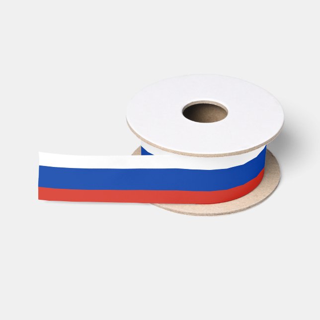 Ruban En Satin Patriotique russe de drapeau de la Russie (Bobine)