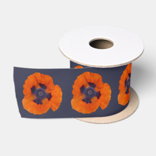 Ruban En Satin Pavot orange écarlate 1