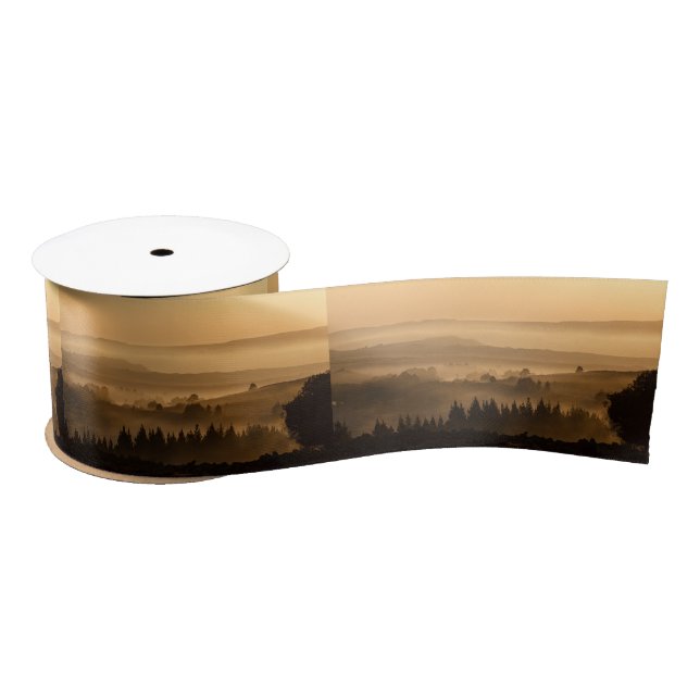 Ruban En Satin Paysage de coucher du soleil (Bobine)
