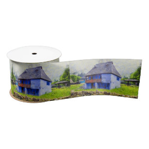 Ruban En Satin Peinture de maison bleue