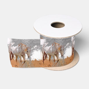 Ruban En Satin Peinture fou - Cheval