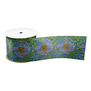 Ruban En Satin Peinture pourpre de fleur
