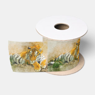Ruban En Satin Peinture sur tigre