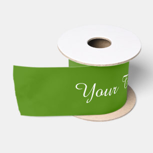 Ruban En Satin Pentes STRIPES - vert olive + votre texte