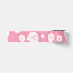 Ruban En Satin Père Noël rose