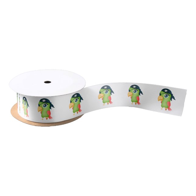 Ruban En Satin Perroquet de pirates (Bobine)