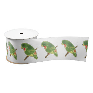 Ruban En Satin Perruche verte tropicale Thunder_Cove